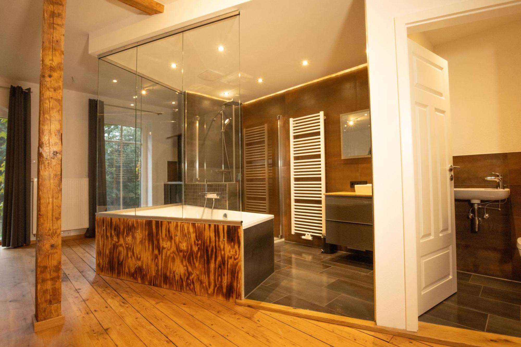 Loft Apartment Mit Grosser Badewanne A Mugeln Exteriér fotografie